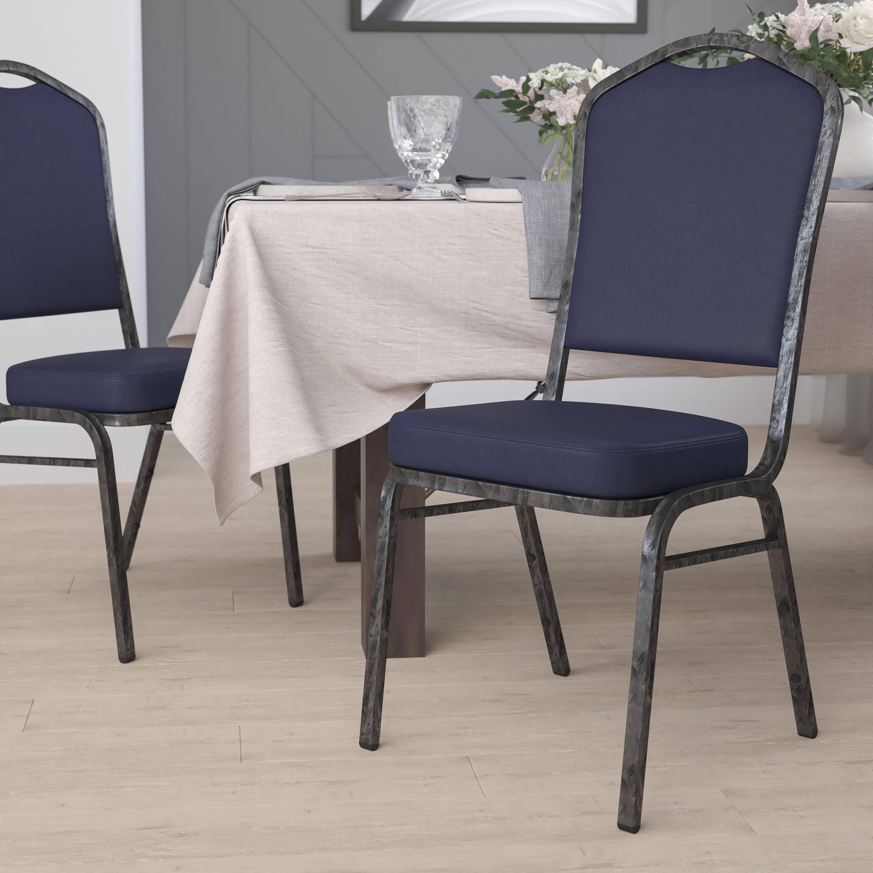 HERCULES Crown Back Stacking Banquet Chair 500lb Capacity