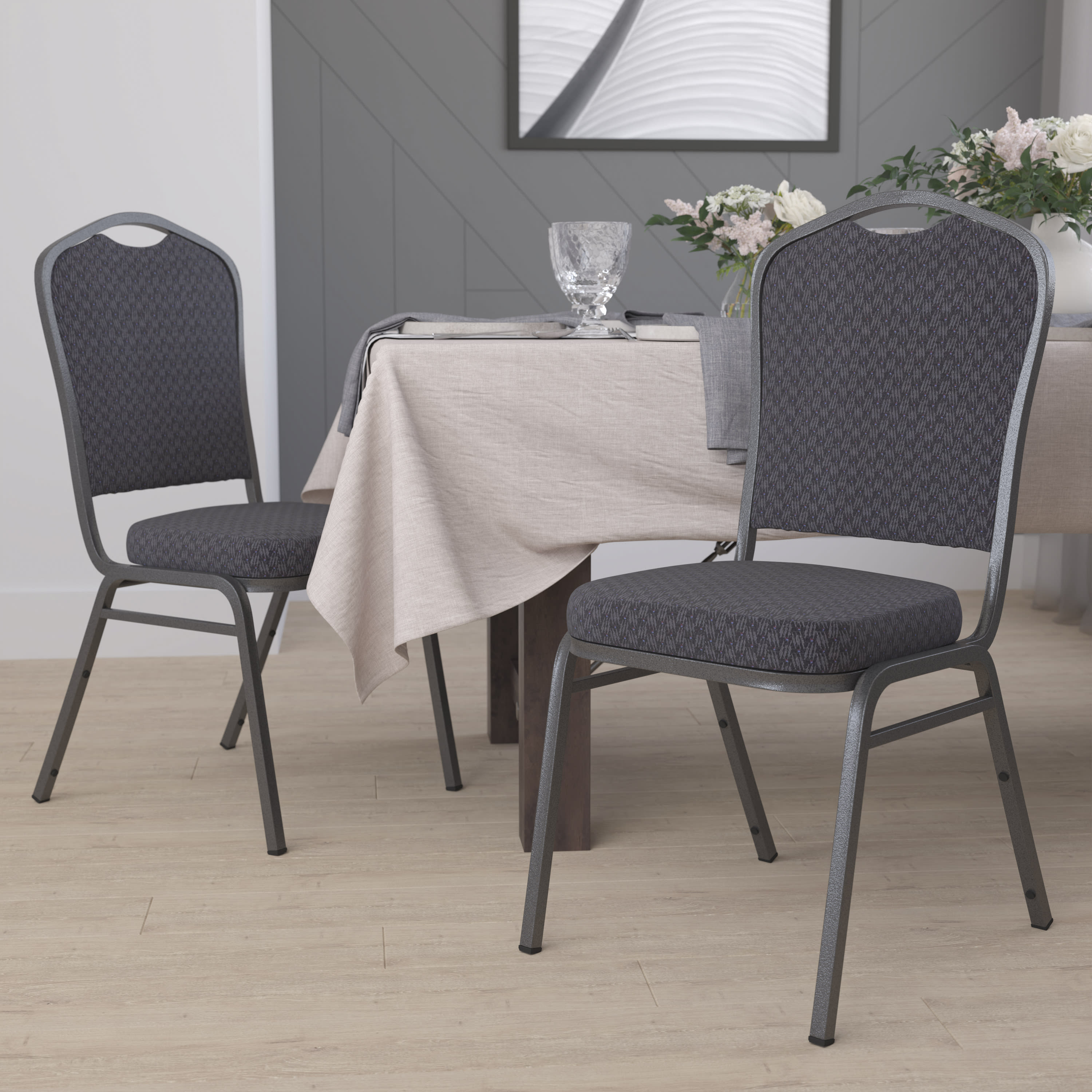 HERCULES Crown Back Stacking Banquet Chair 500lb Capacity