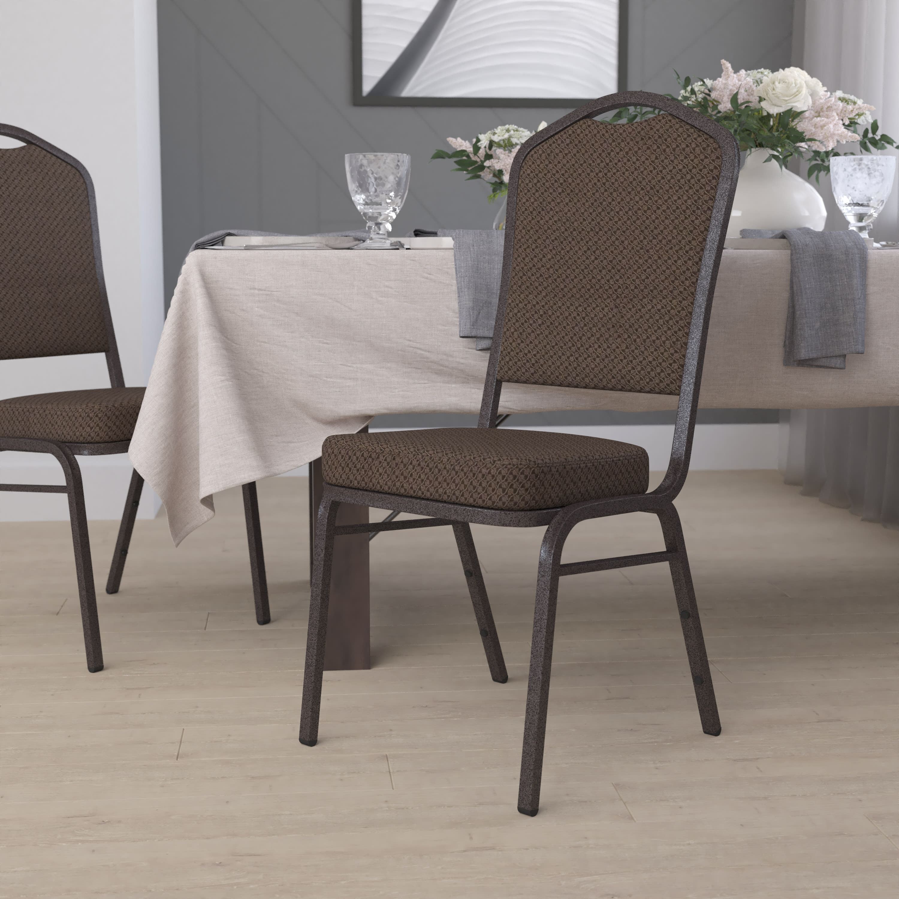 HERCULES Crown Back Stacking Banquet Chair 500lb Capacity